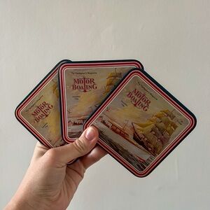 Vintage Motor Boating Coasters